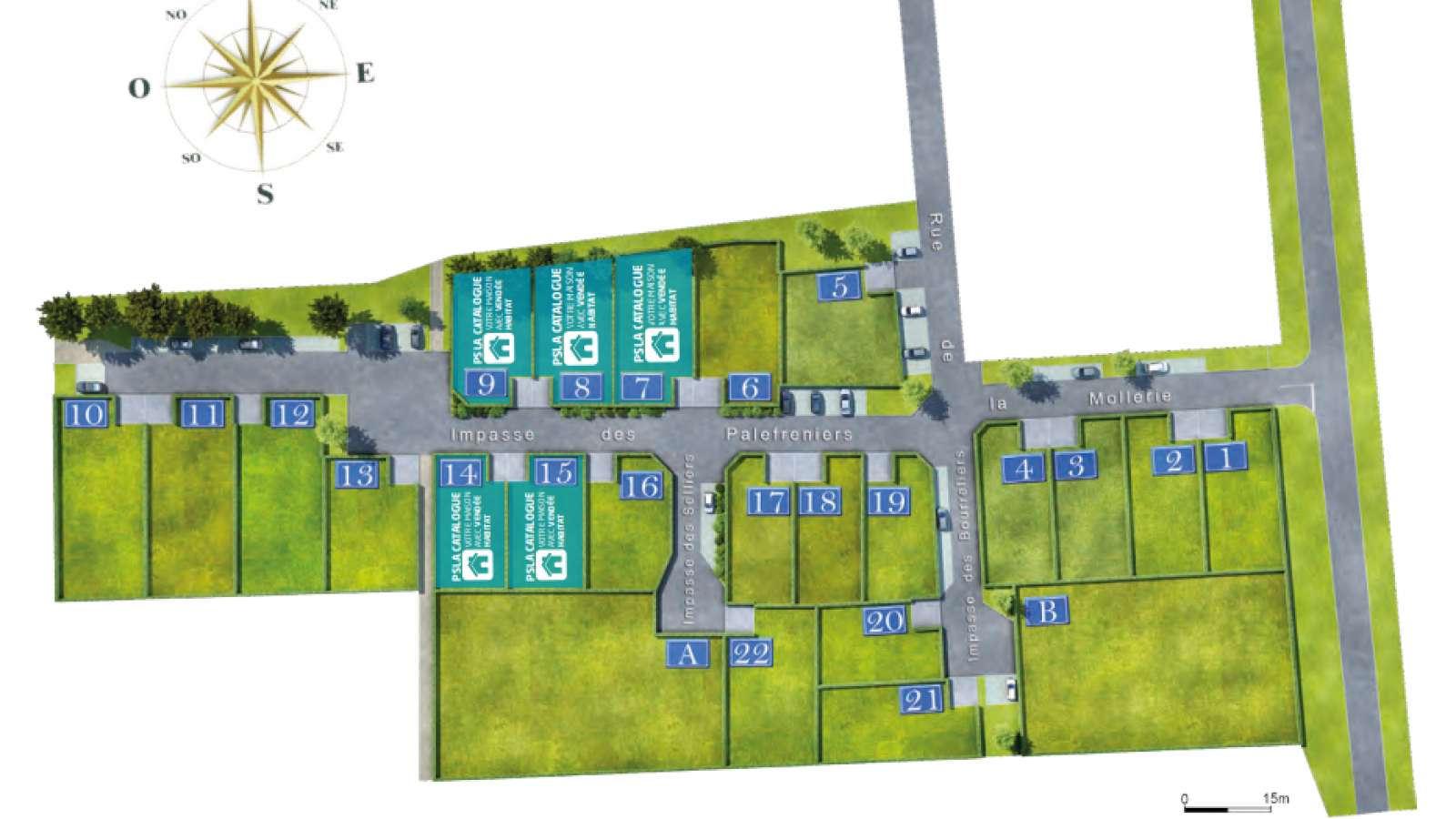 Terrain constructible de 371m2 à Mouilleron-le-Captif